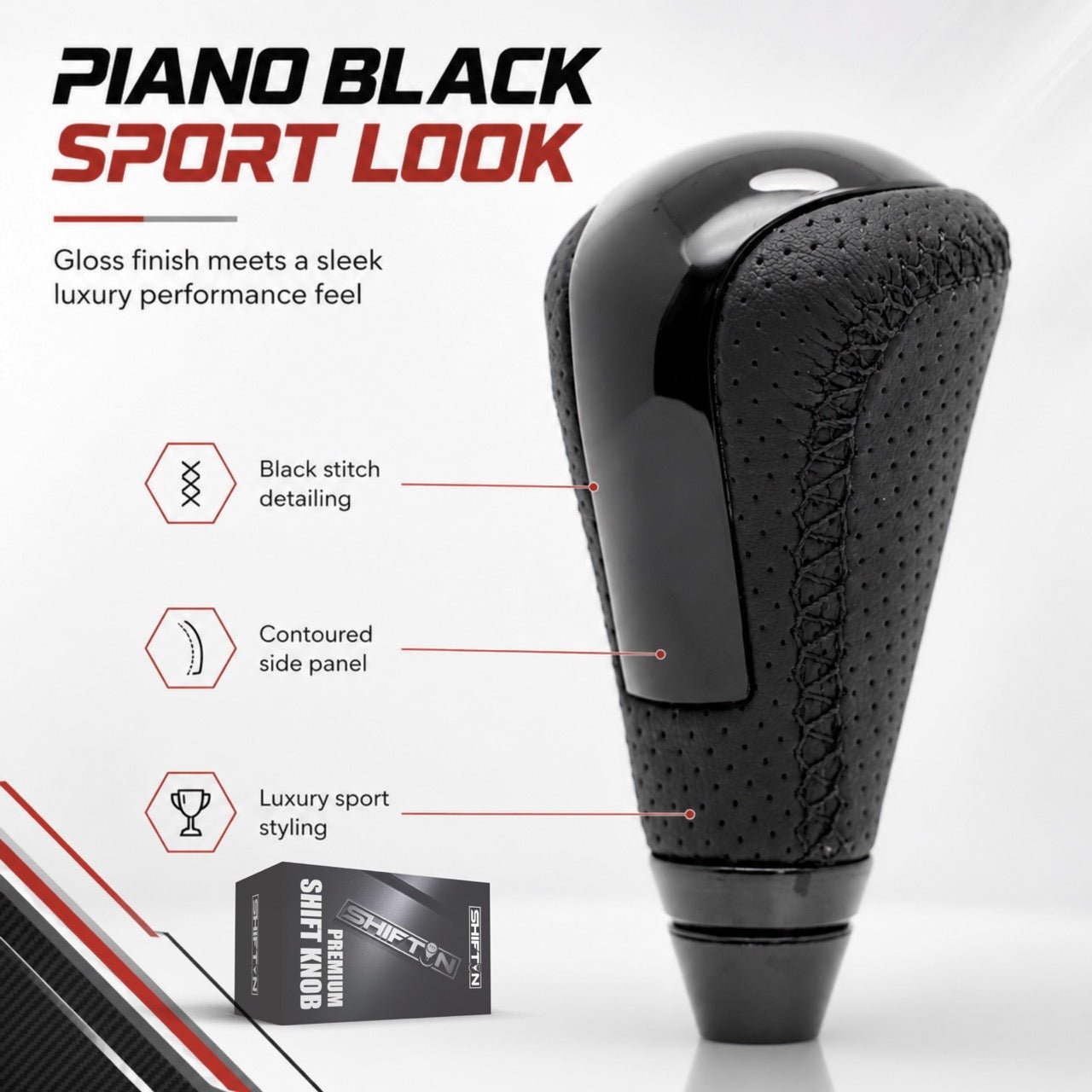 Gear Shift Knob for Lexus IS GS ES LS RX SC 250 300 350, Fits F-Sport OEM Part PTR51-53080 - FBPB