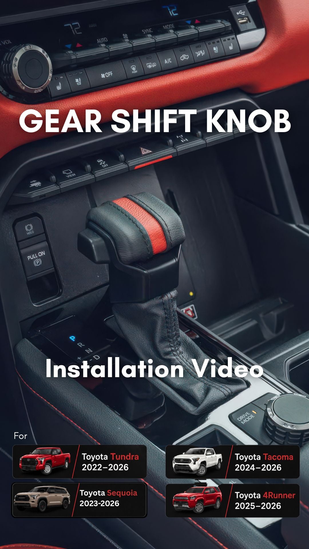 How to Replace Gear Shift Knob for Toyota Tundra Tacoma Sequoia 4Runner-2026