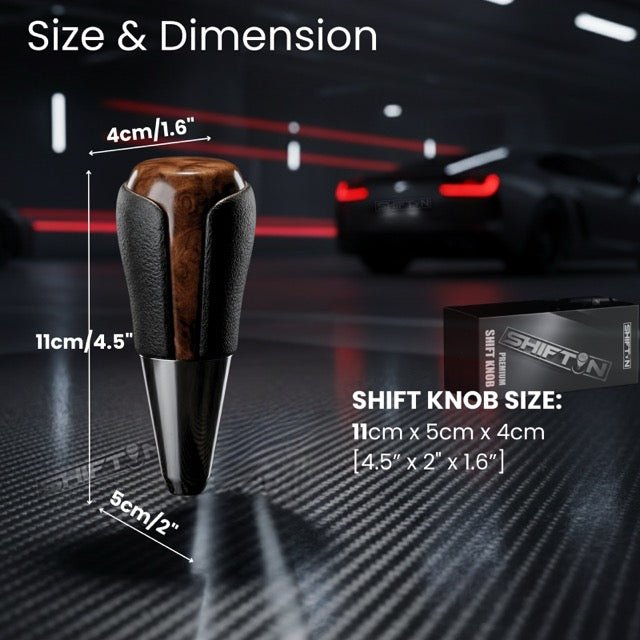Gear Shift Knob Shifter for Toyota and Lexus Sedan Car Camry (2012-2014) Rav4 (2013-2018) Yaris (2015-2018)-Brown-Wood