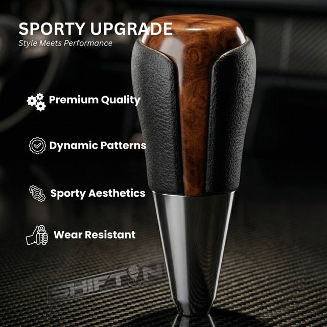 Gear Shift Knob Shifter for Toyota and Lexus Sedan Car Camry (2012-2014) Rav4 (2013-2018) Yaris (2015-2018)-Brown-Wood