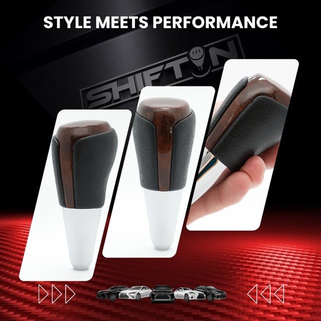 Gear Shift Knob Shifter for Toyota and Lexus Sedan Car Camry (2012-2014) Rav4 (2013-2018) Yaris (2015-2018)-Brown-Wood