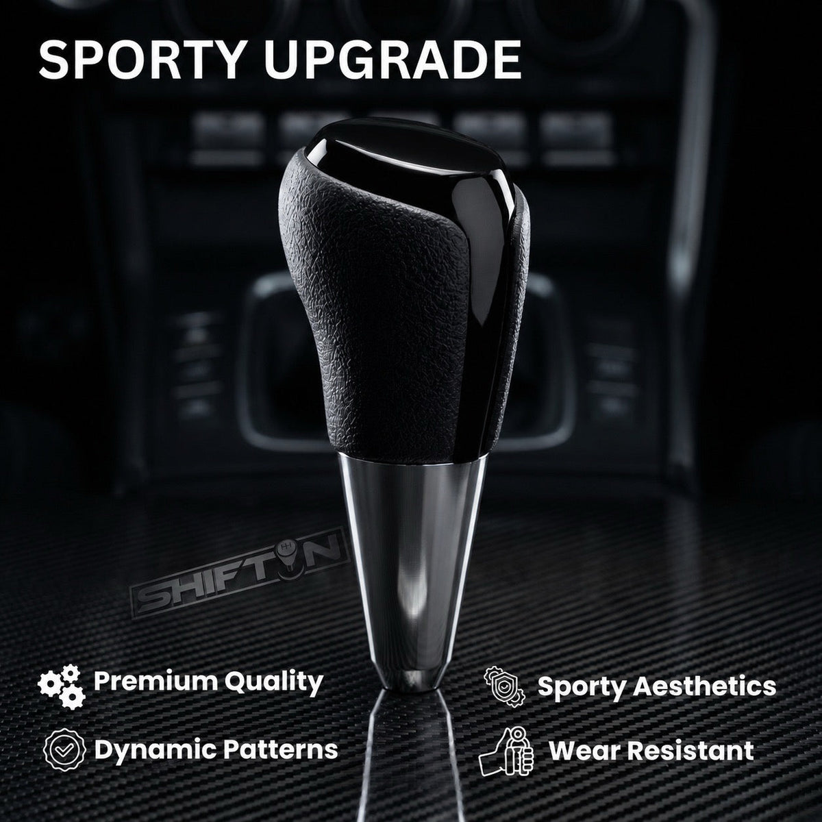 Replacement Gear Shift Knob for Toyota Camry (2012-2014) Rav4 (2013-2018) Yaris (2015-2018) - TBPB