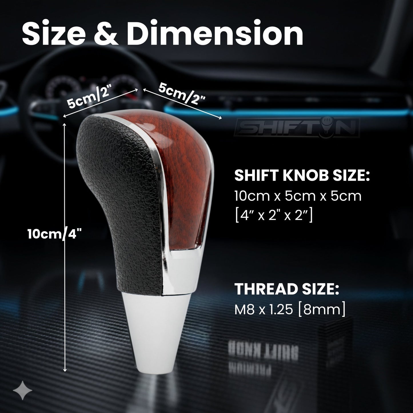 Replacement Gear Shift Knob for Toyota Lexus Scion Acura Mazda -VBWD