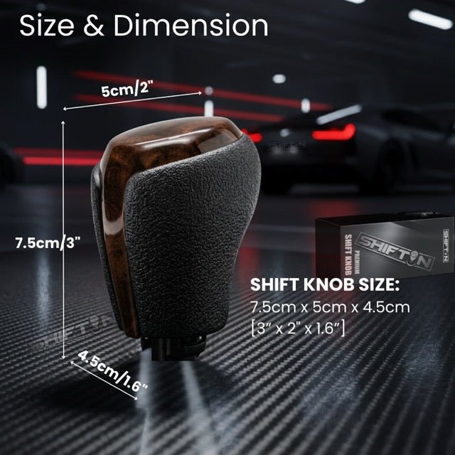 Gear Shift Knob for Toyota Camry (2015-2017) and Corolla (2014-2019)-Brown-Wood