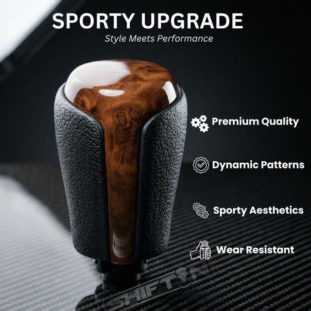 Gear Shift Knob for Toyota Camry (2015-2017) and Corolla (2014-2019)-Brown-Wood