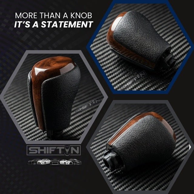 Gear Shift Knob for Toyota Camry (2015-2017) and Corolla (2014-2019)-Brown-Wood