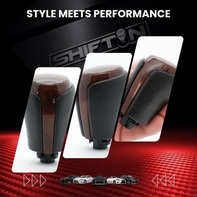 Gear Shift Knob for Toyota Camry (2015-2017) and Corolla (2014-2019)-Brown-Wood