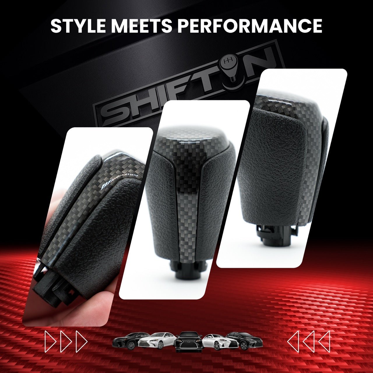 Gear Shift Knob for Toyota Camry (2015-2017) and Corolla (2014-2019)-Carbon