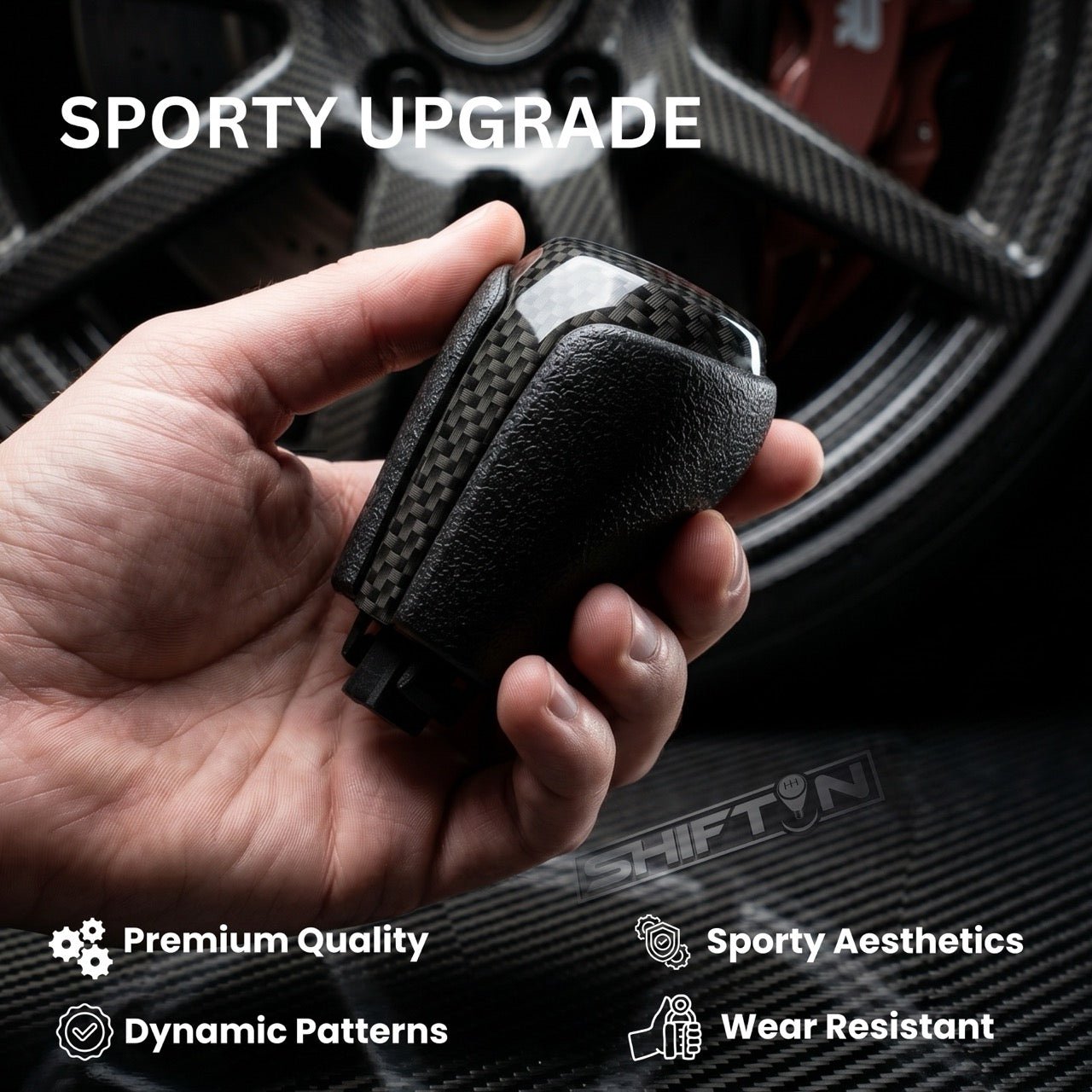 Gear Shift Knob for Toyota Camry (2015-2017) and Corolla (2014-2019)-Carbon