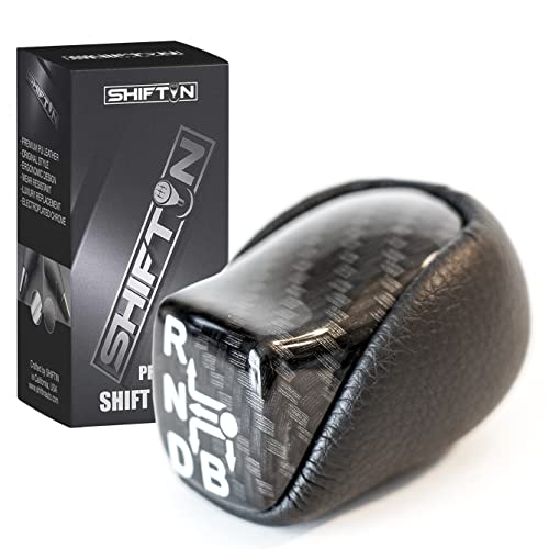 SHIFTIN Black Carbon Fiber Gear Shift Knob for Toyota Prius Prime Plug - in Hybrid AWD - e - ps254
