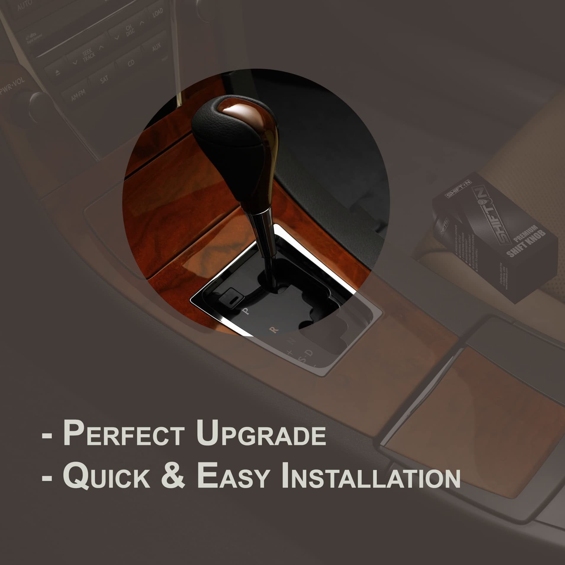 SHIFTIN Gear Shift Knob for Lexus ES300h ES350 GS300 GS350 GS430 GS450h GS460 IS250 IS300 IS350 LS460 LS600h RX350 RX450h - RB249