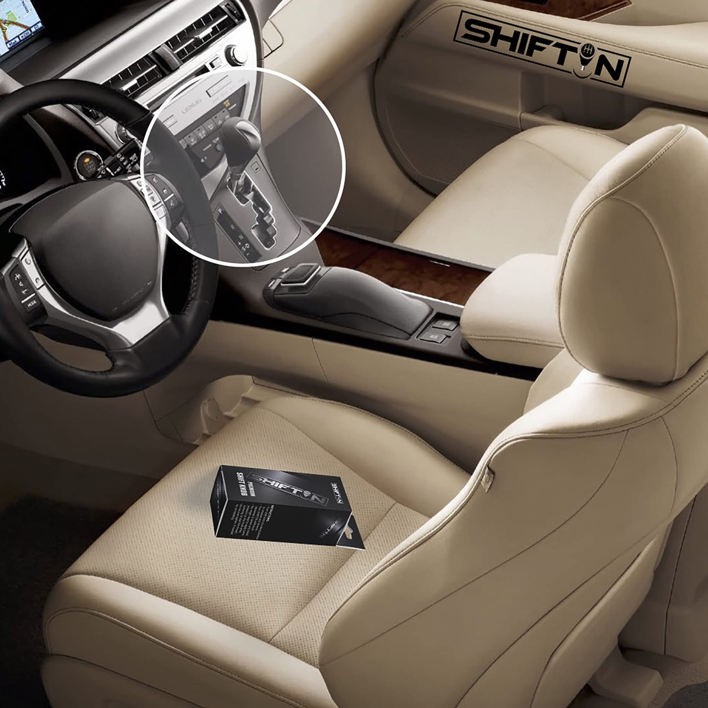 SHIFTIN Gear Shift Knob for Lexus ES300h ES350 GS300 GS350 GS430 GS450h GS460 IS250 IS300 IS350 LS460 LS600h RX350 RX450h - RBCH
