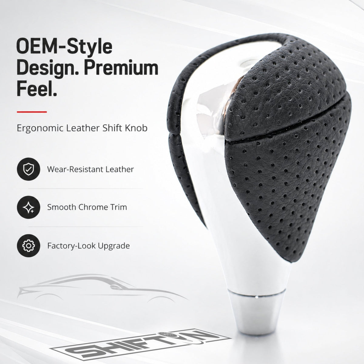 SHIFTIN Gear Shift Knob for Lexus ES300h ES350 GS300 GS350 GS430 GS450h GS460 IS250 IS300 IS350 LS460 LS600h RX350 RX450h - RBCHp