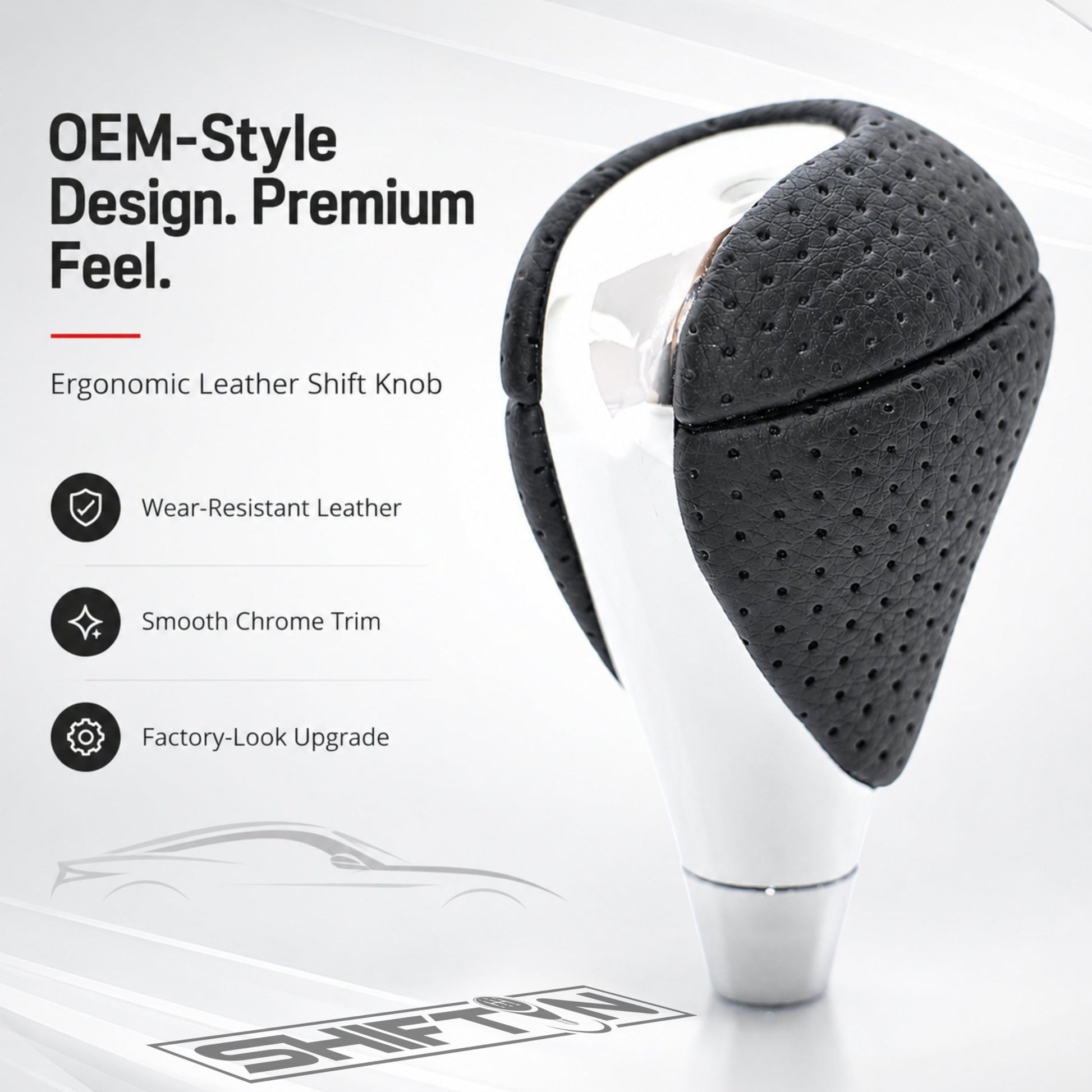 SHIFTIN Gear Shift Knob for Lexus ES300h ES350 GS300 GS350 GS430 GS450h GS460 IS250 IS300 IS350 LS460 LS600h RX350 RX450h - RBCHp