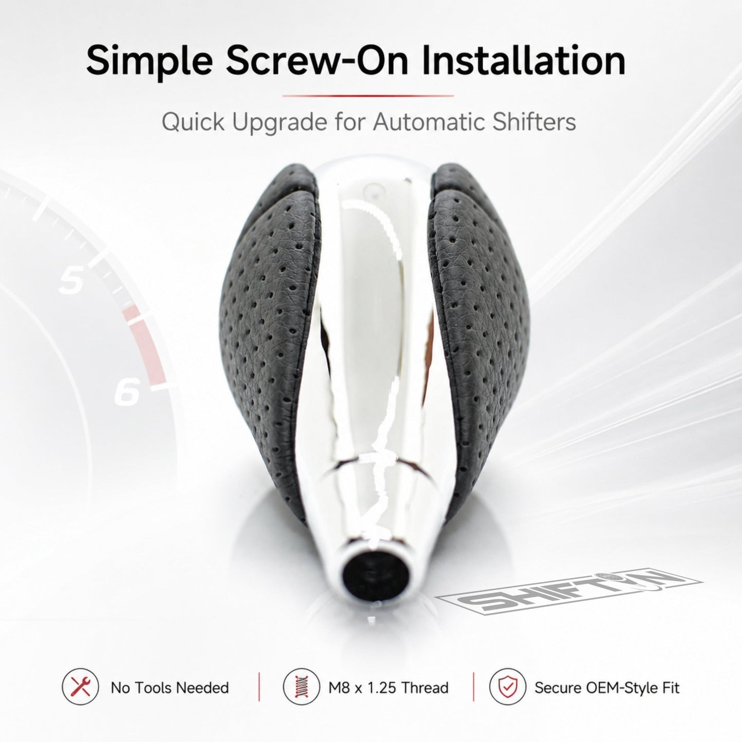 SHIFTIN Gear Shift Knob for Lexus ES300h ES350 GS300 GS350 GS430 GS450h GS460 IS250 IS300 IS350 LS460 LS600h RX350 RX450h - RBCHp