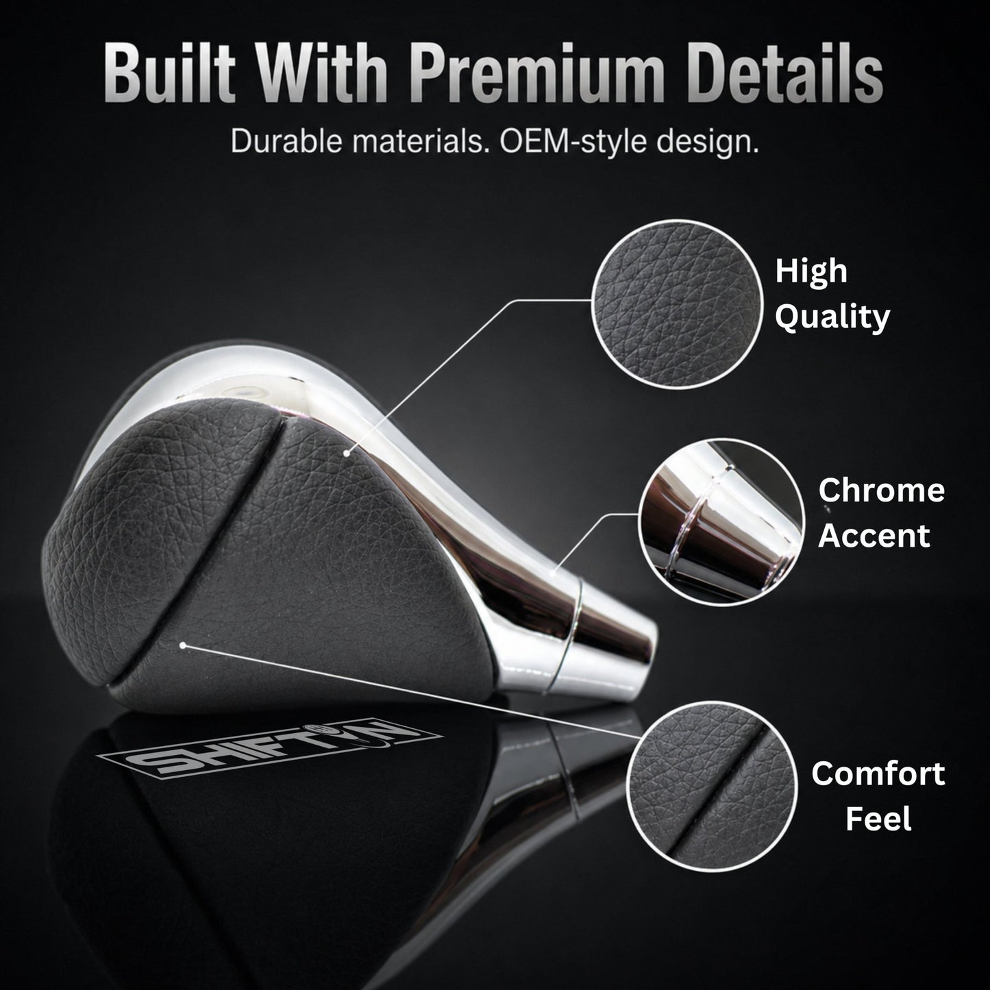 SHIFTIN Gear Shift Knob for Lexus ES300h ES350 GS300 GS350 GS430 GS450h GS460 IS250 IS300 IS350 LS460 LS600h RX350 RX450h - RBCH
