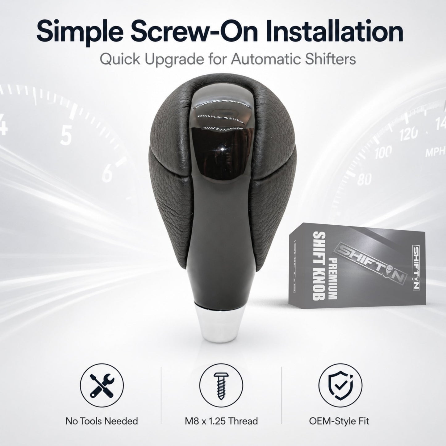 SHIFTIN Gear Shift Knob for Lexus ES300h ES350 GS300 GS350 GS430 GS450h GS460 IS250 IS300 IS350 LS460 LS600h RX350 RX450h - RBPB