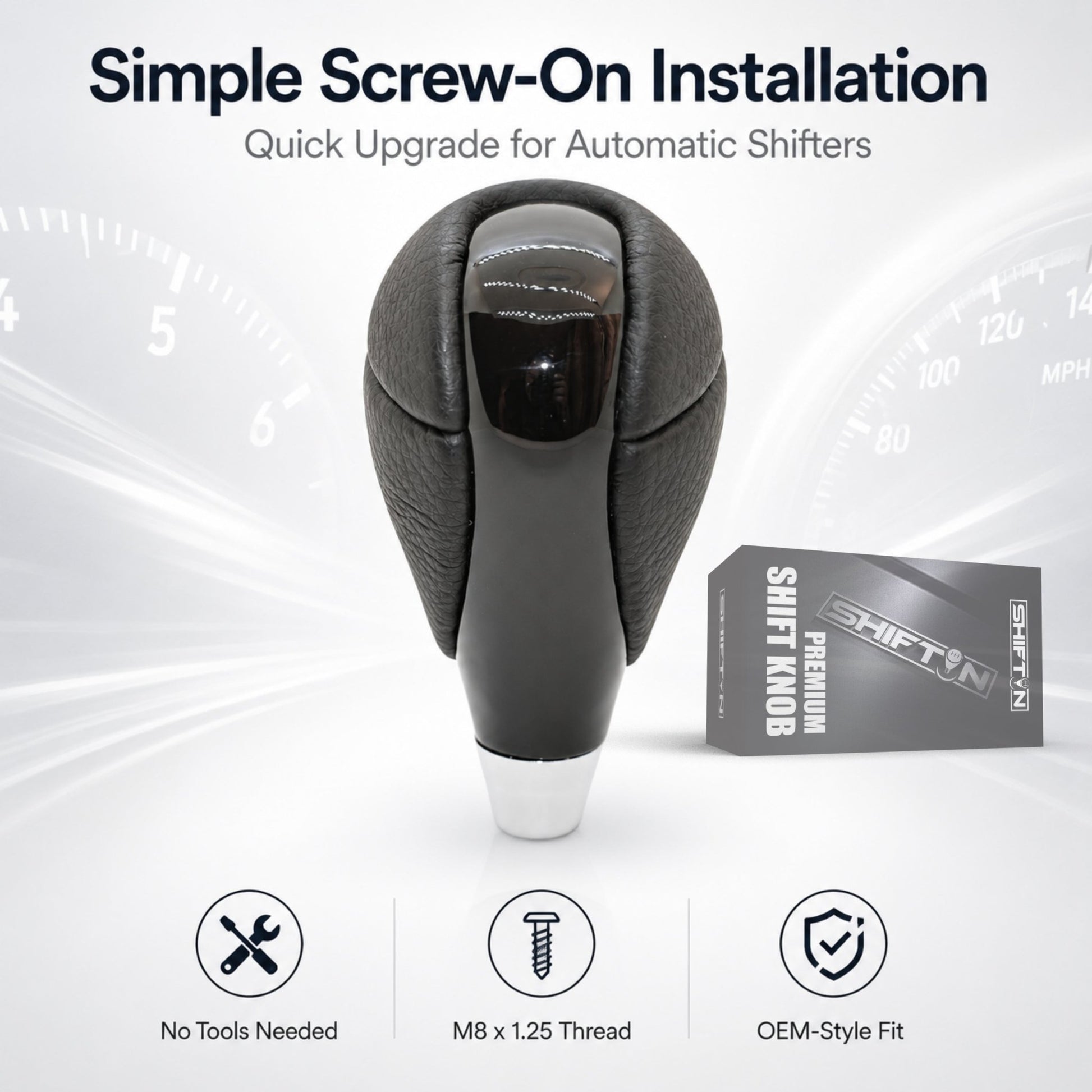 SHIFTIN Gear Shift Knob for Lexus ES300h ES350 GS300 GS350 GS430 GS450h GS460 IS250 IS300 IS350 LS460 LS600h RX350 RX450h - RBPB