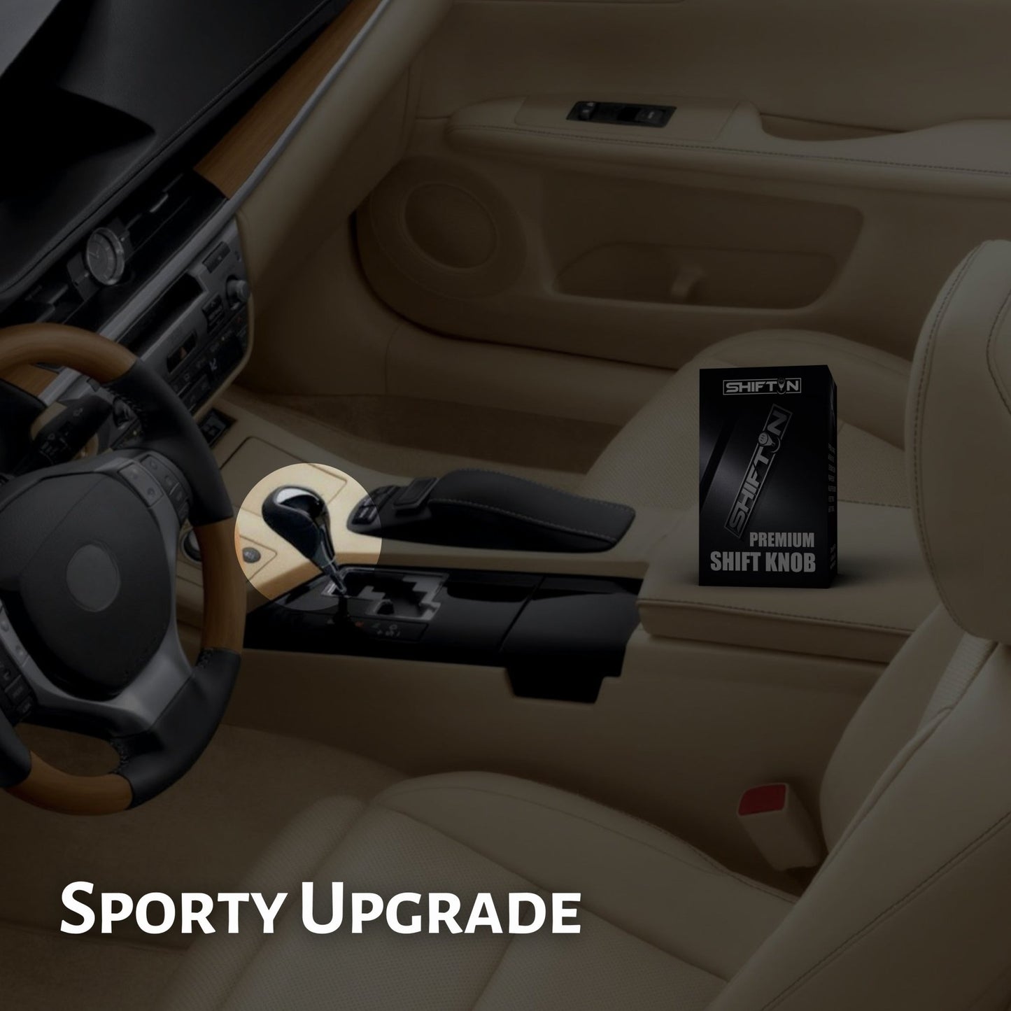 SHIFTIN Gear Shift Knob for Lexus ES300h ES350 GS300 GS350 GS430 GS450h GS460 IS250 IS300 IS350 LS460 LS600h RX350 RX450h - RBPB