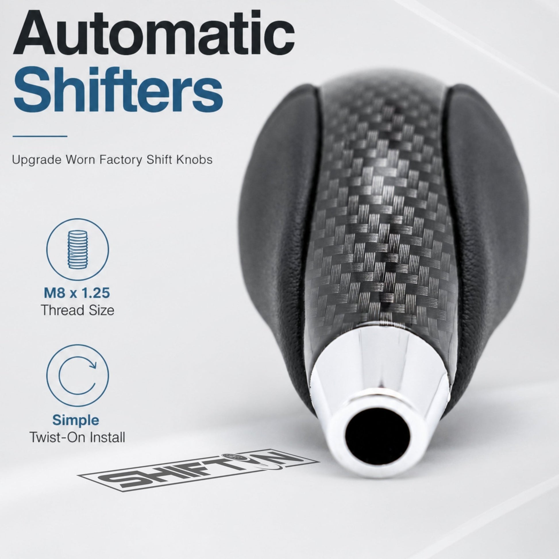 SHIFTIN Gear Shift Knob for Lexus ES300h ES350 GS300 GS350 GS430 GS450h GS460 IS250 IS300 IS350 LS460 LS600h RX350 RX450h - RBZ