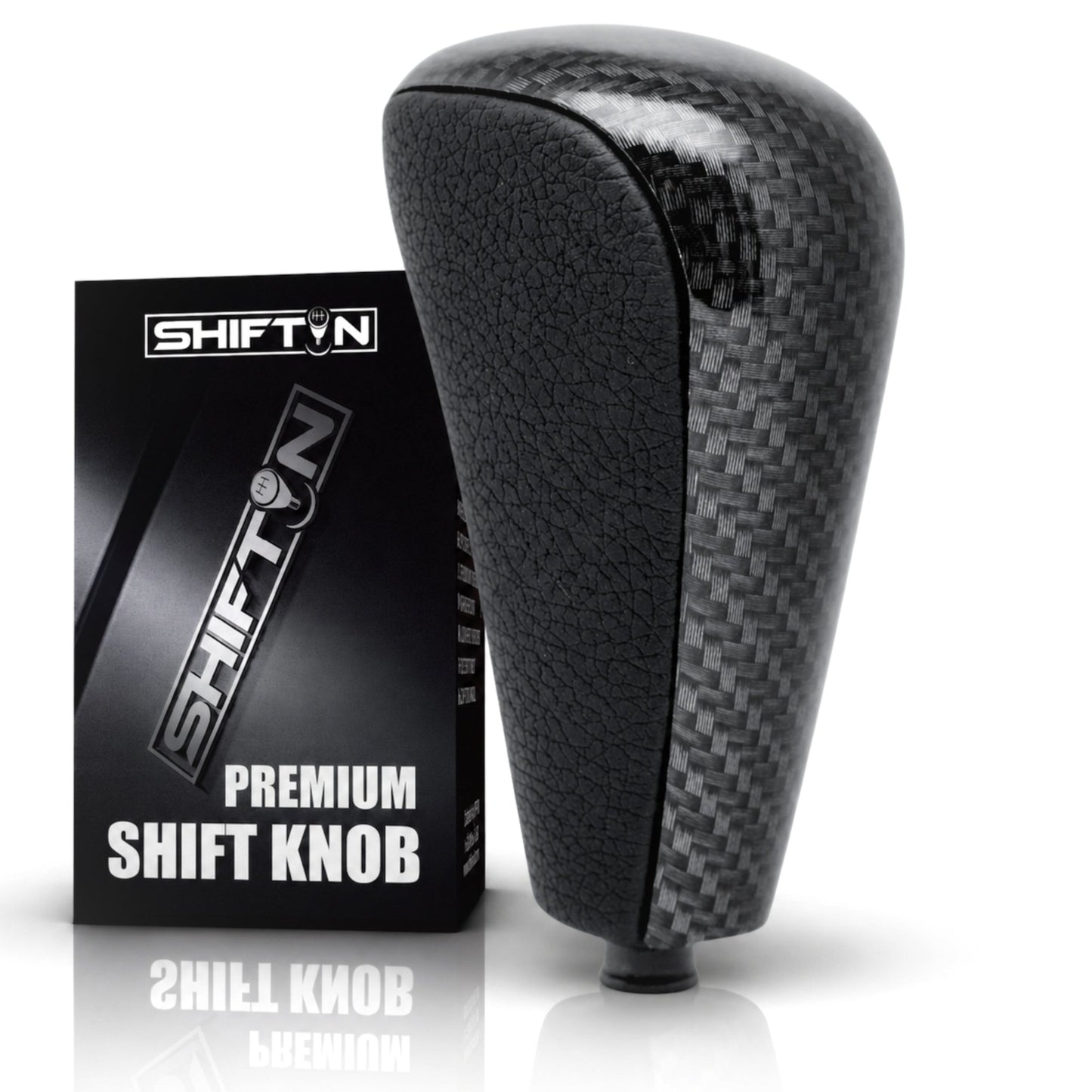 SHIFTIN Replacement Gear Shift Knob Shifter for Lexus GX470 2003 - 2009 UZJ12 and for Toyota Land Cruiser Prado 120 2002 - 2009 (Black Leather/Piano Black) - LXBZZ