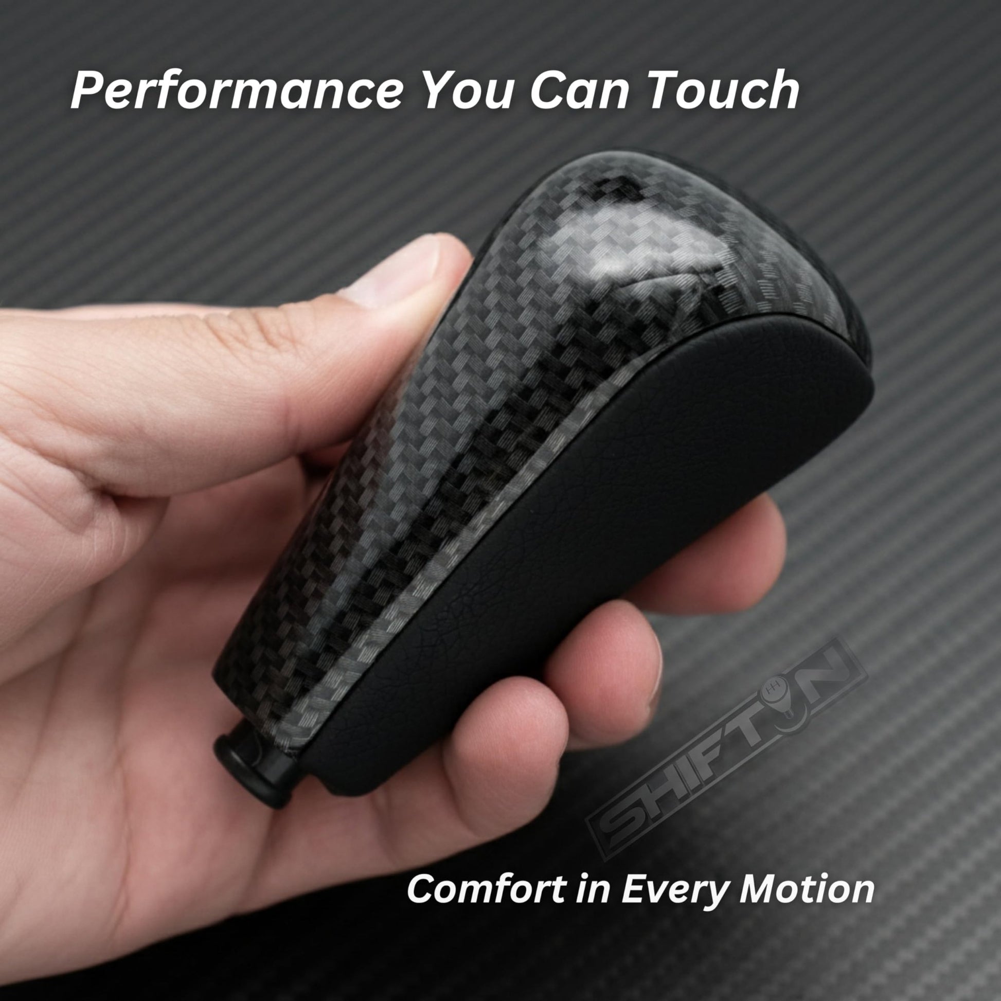 SHIFTIN Replacement Gear Shift Knob Shifter for Lexus GX470 2003 - 2009 UZJ12 and for Toyota Land Cruiser Prado 120 2002 - 2009 (Black Leather/Piano Black) - LXBZZ