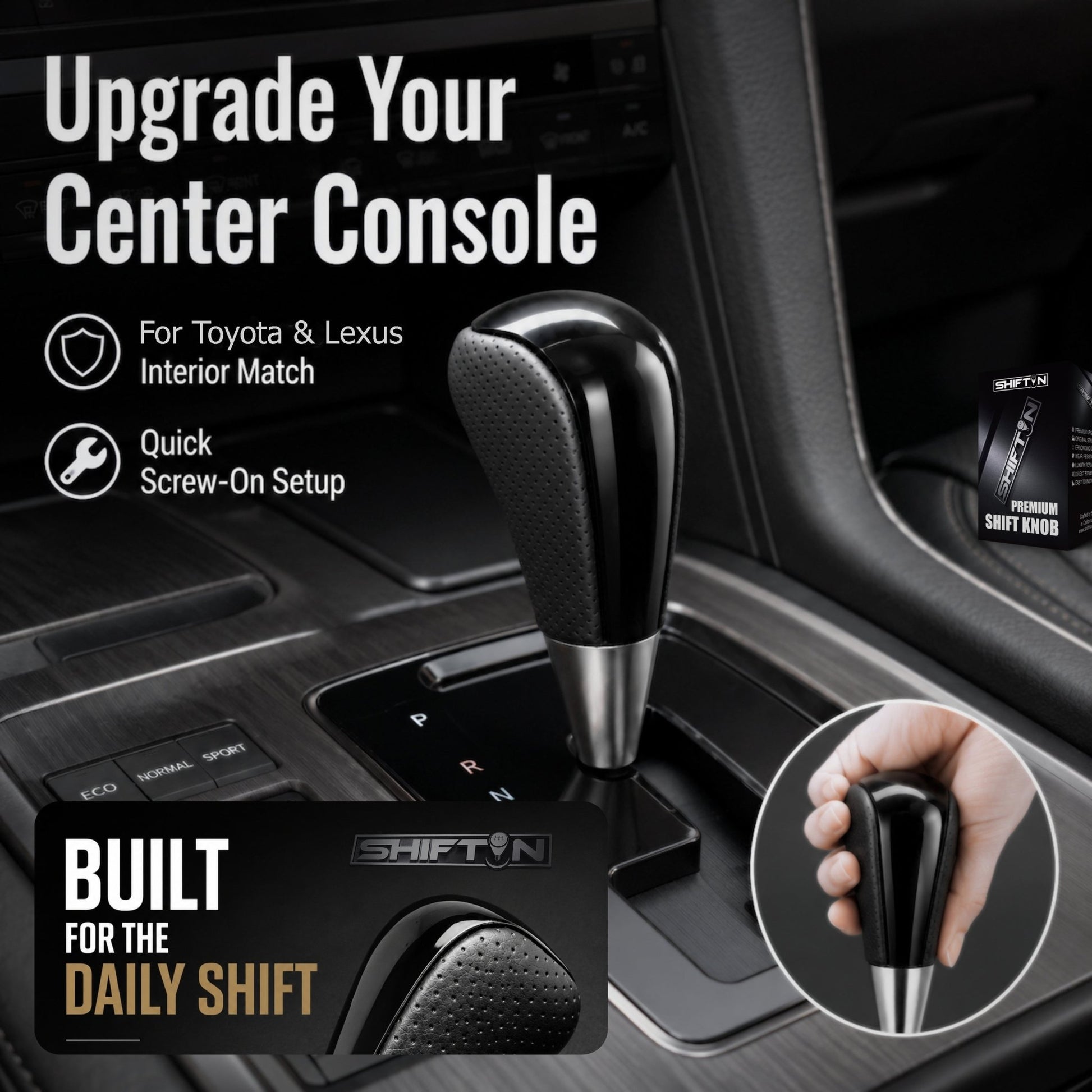SHIFTIN Gear Shift Knob for Toyota Avalon Yaris 4Runner Sienna Camry Tacoma Rav-4 Matrix Corolla Venza & Lexus ES GS IS LS LX RX SC - XBPBp