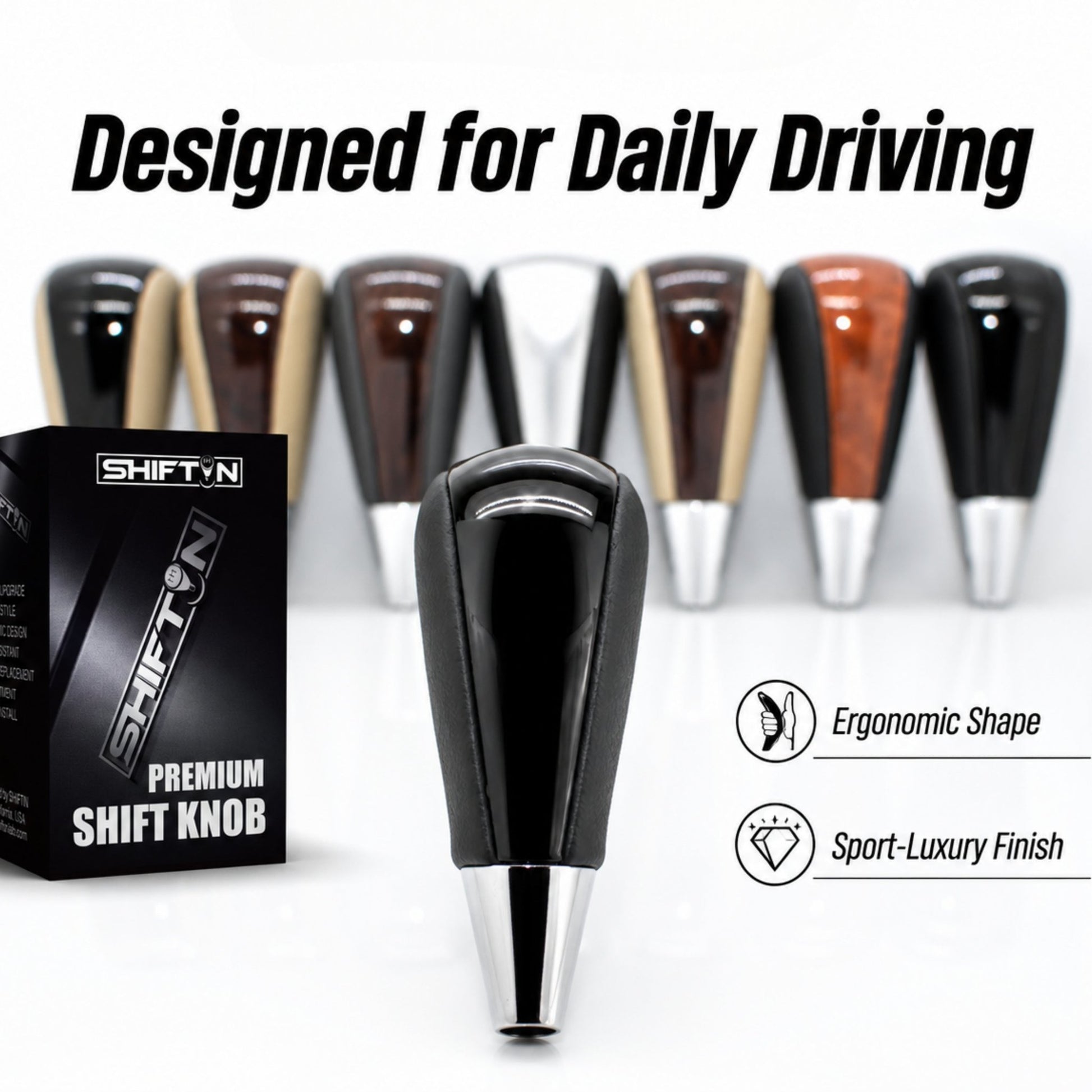 SHIFTIN Gear Shift Knob for Toyota Avalon Yaris 4Runner Sienna Camry Tacoma Rav-4 Matrix Corolla Venza & Lexus ES GS IS LS LX RX SC - XBPB