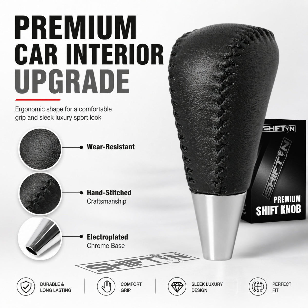 SHIFTIN Gear Shift Knob for Toyota Avalon Yaris 4Runner Sienna Camry Tacoma Rav-4 Matrix Corolla Venza & Lexus ES GS IS LS LX RX SC - XBLT