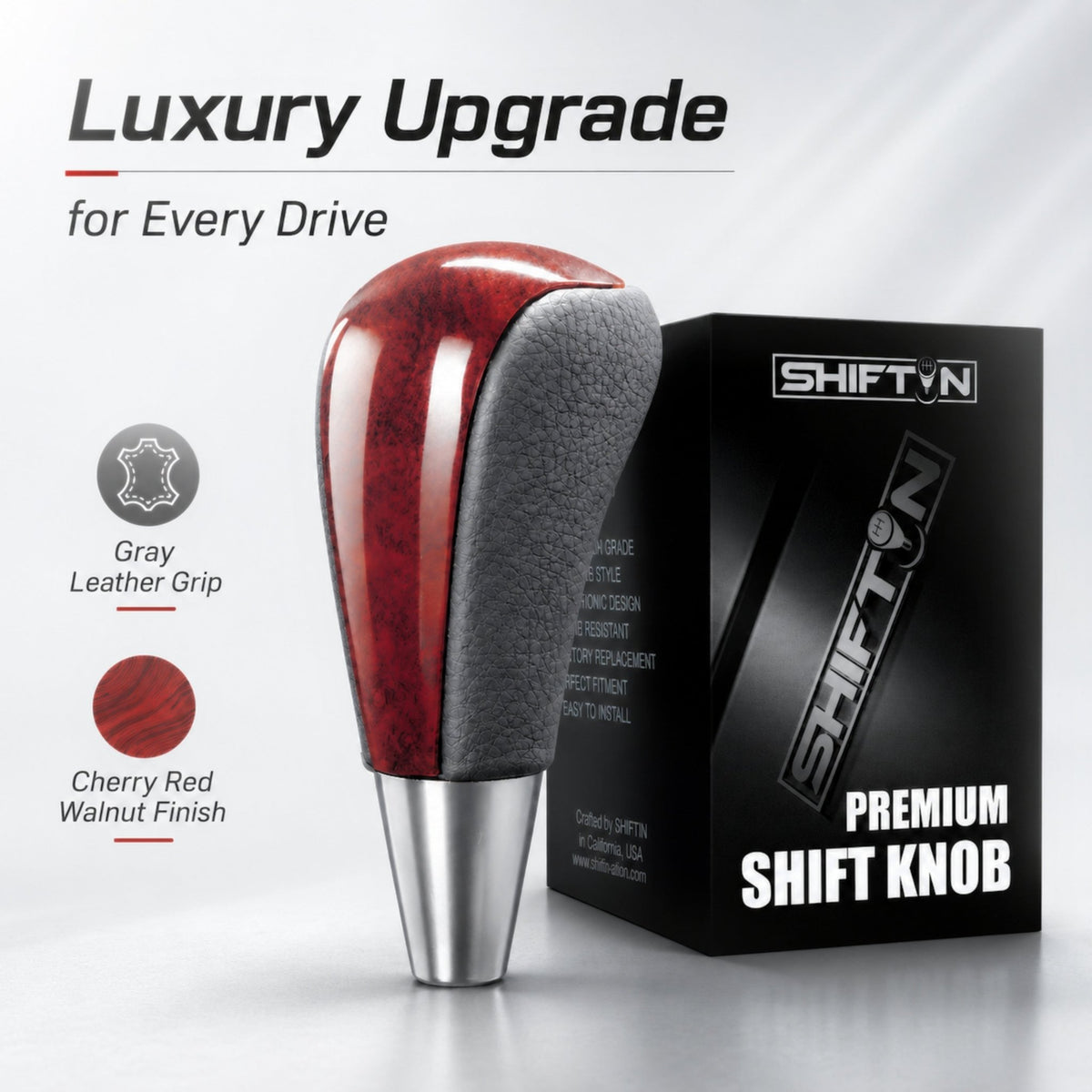 SHIFTIN Gear Shift Knob for Toyota Avalon Yaris 4Runner Sienna Camry Tacoma Rav-4 Matrix Corolla Venza & Lexus ES GS IS LS LX RX SC - XGCR