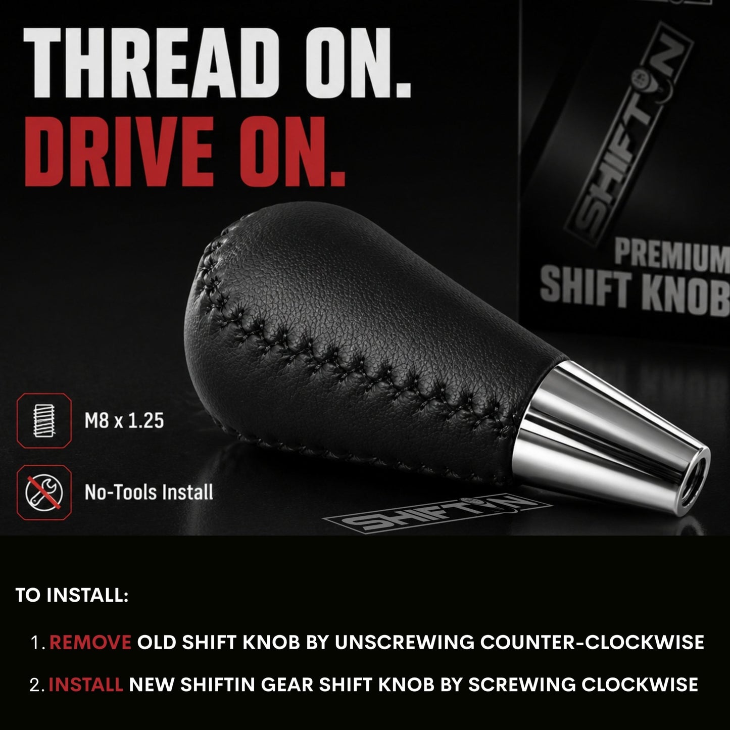 SHIFTIN Gear Shift Knob for Toyota Avalon Yaris 4Runner Sienna Camry Tacoma Rav-4 Matrix Corolla Venza & Lexus ES GS IS LS LX RX SC - XBLT