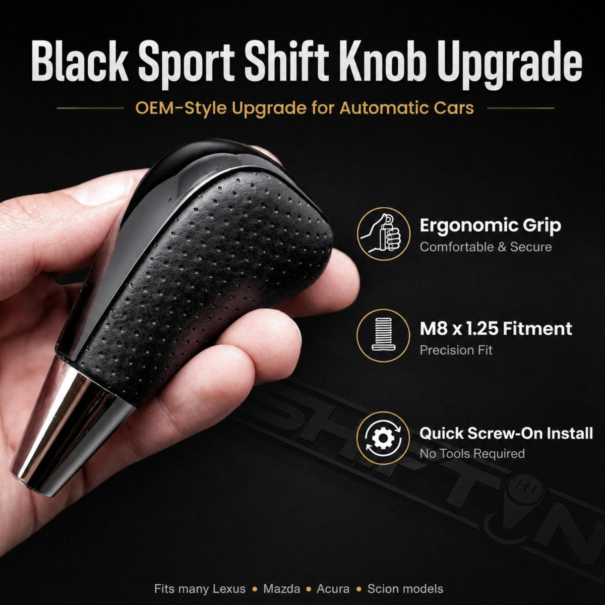 SHIFTIN Gear Shift Knob for Toyota Avalon Yaris 4Runner Sienna Camry Tacoma Rav-4 Matrix Corolla Venza & Lexus ES GS IS LS LX RX SC - XBPBp