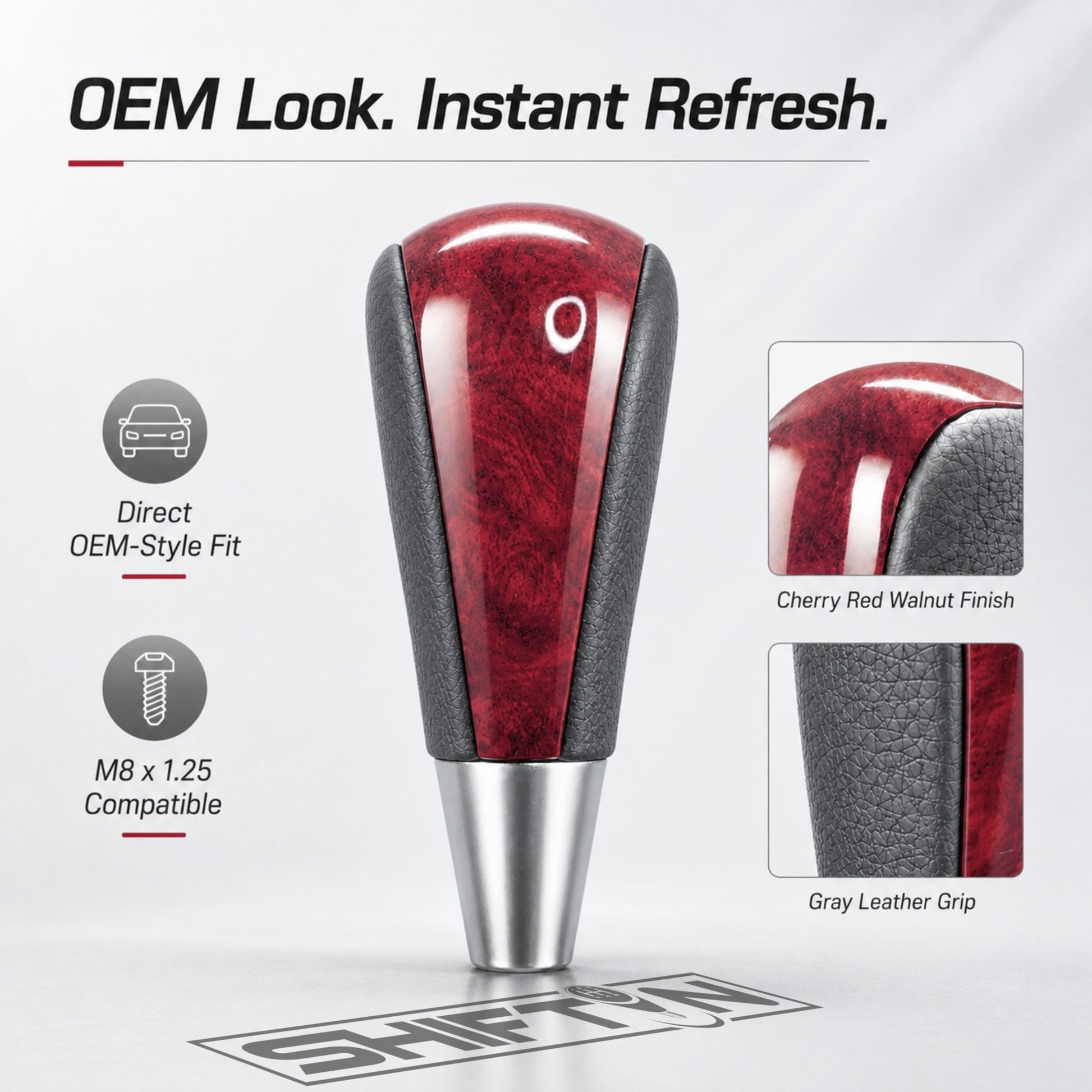 SHIFTIN Gear Shift Knob for Toyota Avalon Yaris 4Runner Sienna Camry Tacoma Rav-4 Matrix Corolla Venza & Lexus ES GS IS LS LX RX SC - XGCR