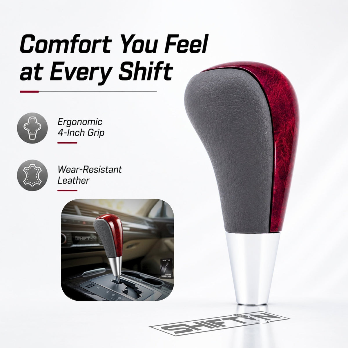 SHIFTIN Gear Shift Knob for Toyota Avalon Yaris 4Runner Sienna Camry Tacoma Rav-4 Matrix Corolla Venza & Lexus ES GS IS LS LX RX SC - XGCR