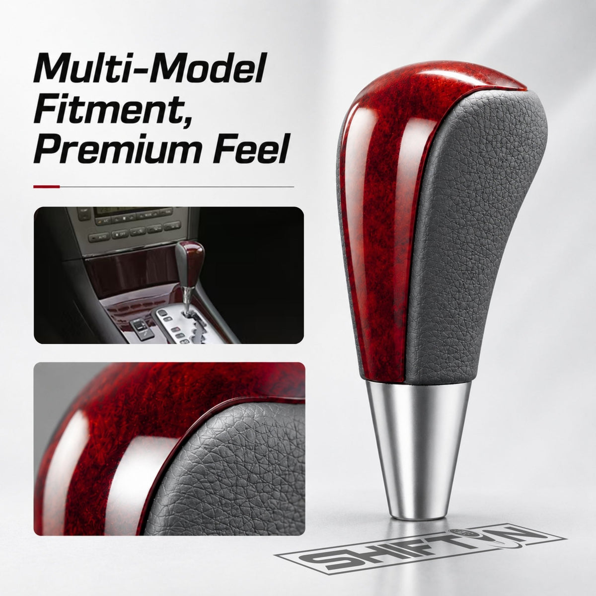 SHIFTIN Gear Shift Knob for Toyota Avalon Yaris 4Runner Sienna Camry Tacoma Rav-4 Matrix Corolla Venza & Lexus ES GS IS LS LX RX SC - XGCR