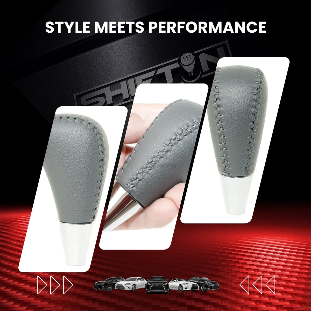 SHIFTIN Gear Shift Knob for Toyota Avalon Yaris 4Runner Sienna Camry Tacoma Rav-4 Matrix Corolla Venza & Lexus ES GS IS LS LX RX SC - XGLT