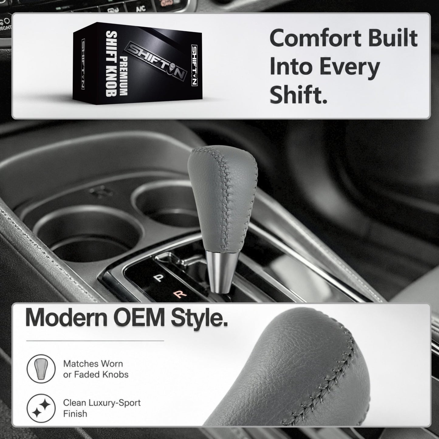 SHIFTIN Gear Shift Knob for Toyota Avalon Yaris 4Runner Sienna Camry Tacoma Rav-4 Matrix Corolla Venza & Lexus ES GS IS LS LX RX SC - XGLT