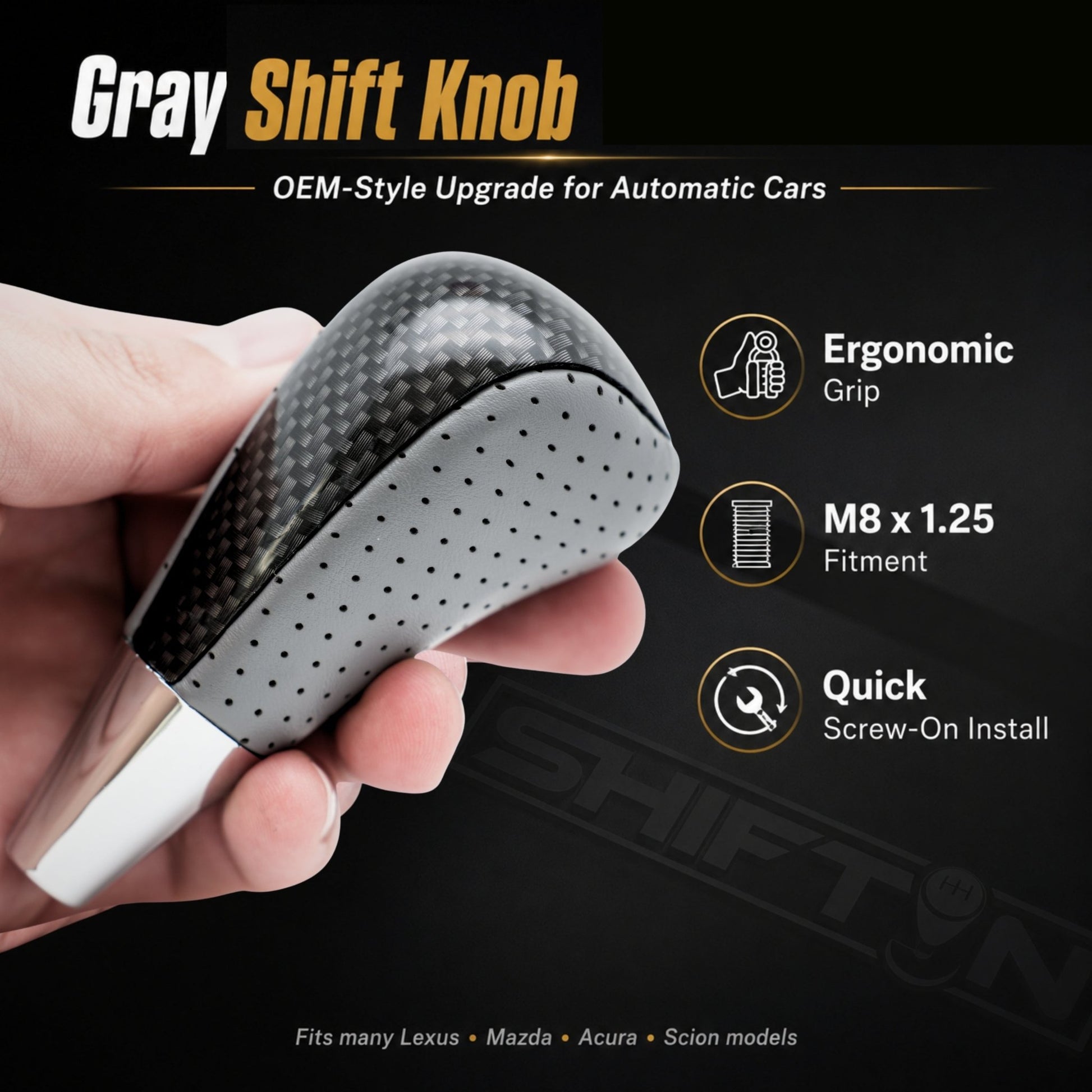 SHIFTIN Gear Shift Knob for Toyota Avalon Yaris 4Runner Sienna Camry Tacoma Rav-4 Matrix Corolla Venza & Lexus ES GS IS LS LX RX SC - XGZZp