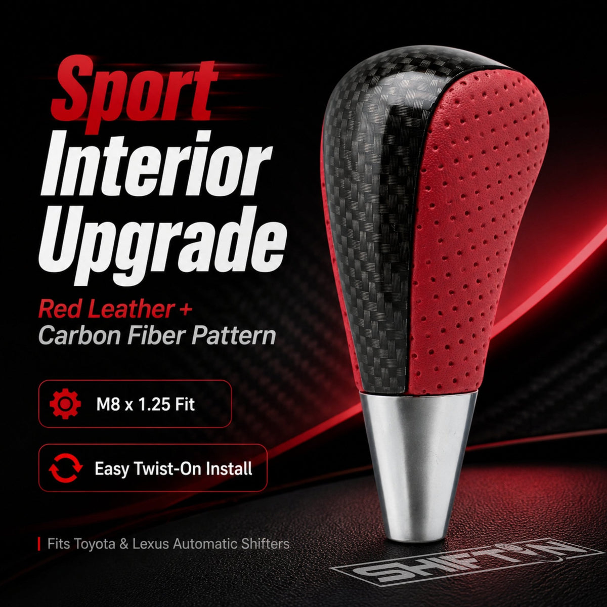 SHIFTIN Gear Shift Knob for Toyota Avalon Yaris 4Runner Sienna Camry Tacoma Rav-4 Matrix Corolla Venza & Lexus ES GS IS LS LX RX SC - XRZZp