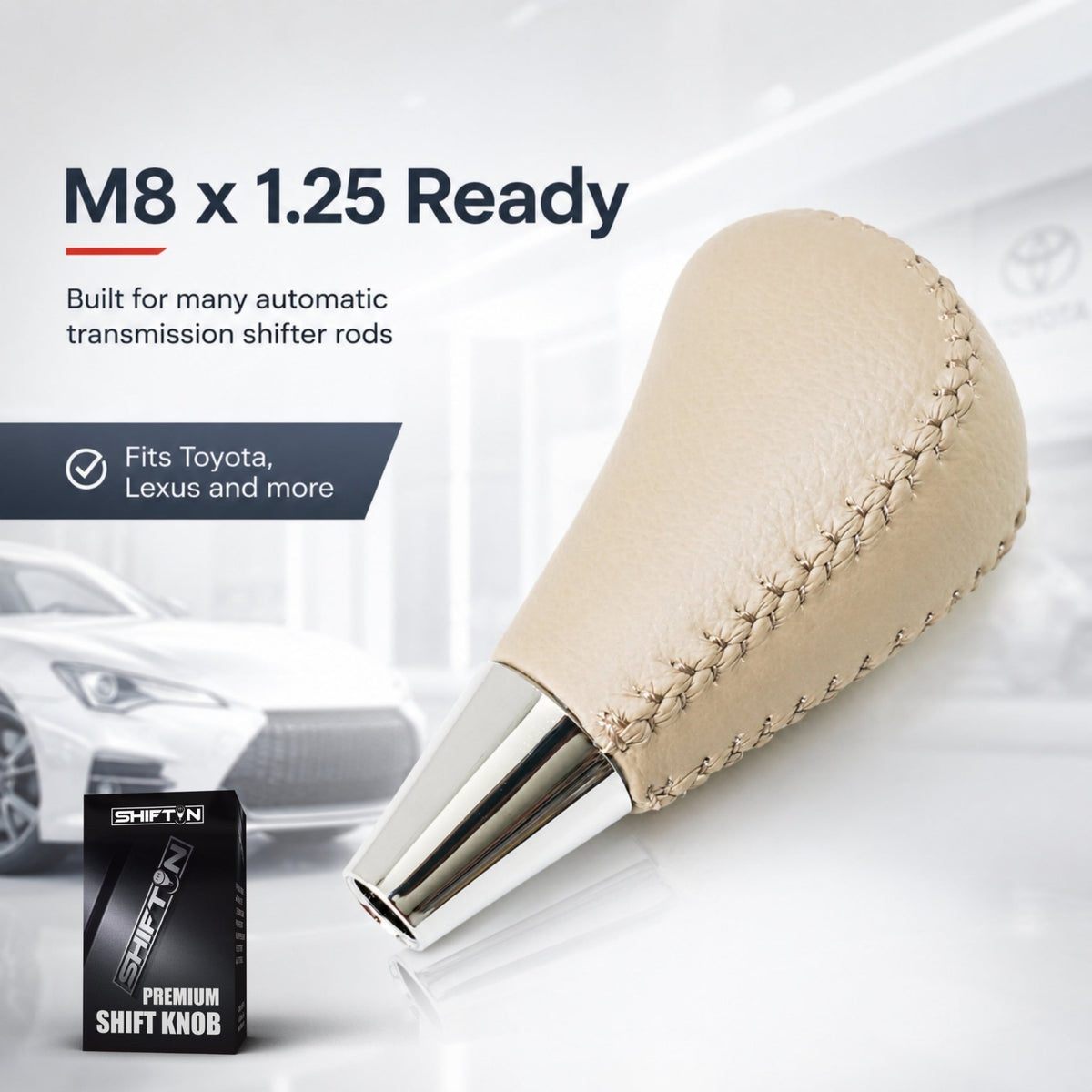 SHIFTIN Gear Shift Knob for Toyota Avalon Yaris 4Runner Sienna Camry Tacoma Rav-4 Matrix Corolla Venza & Lexus ES GS IS LS LX RX SC - XTLT