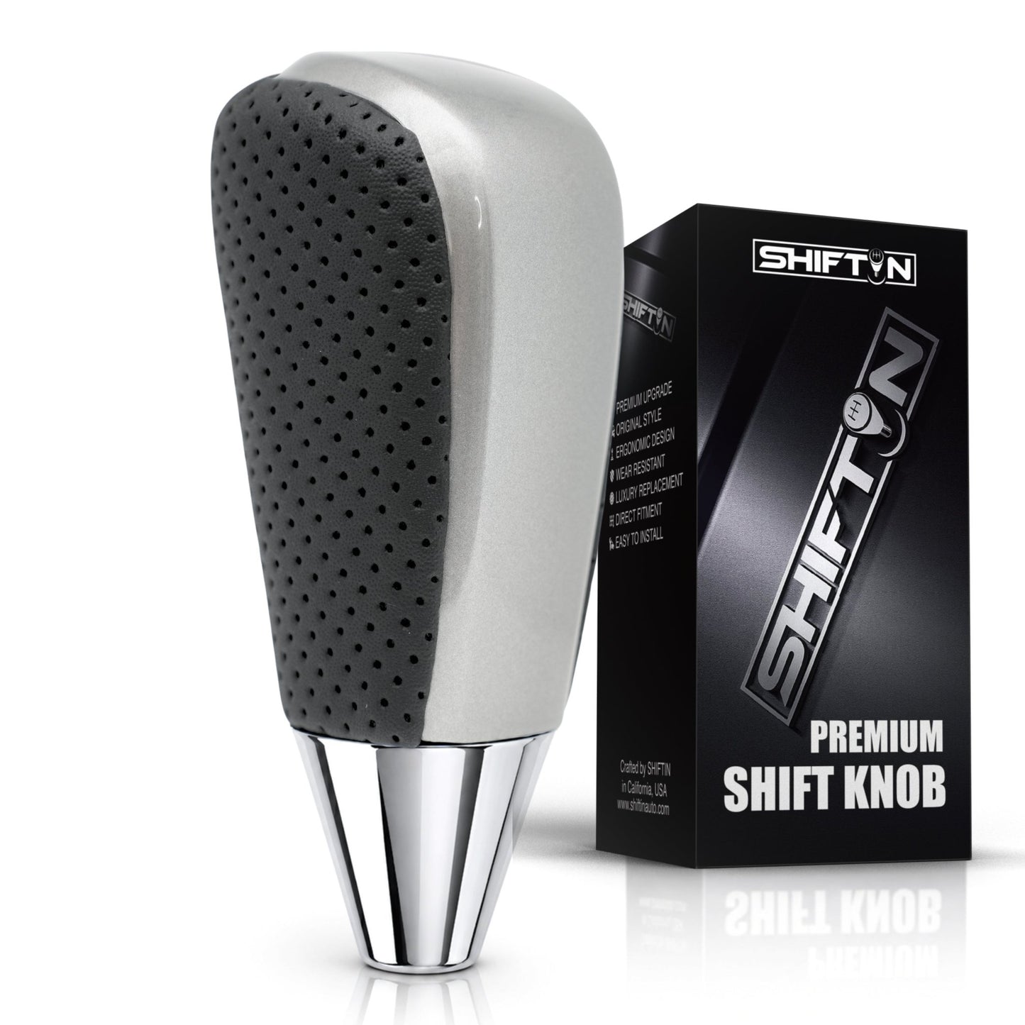 SHIFTIN-Gear-Shift-Knob-for-Toyota-Land-Cruiser-4Runner-Sequoia-Tundra-Highlander-Off-Road-4x4-TRD-Gray-Silver