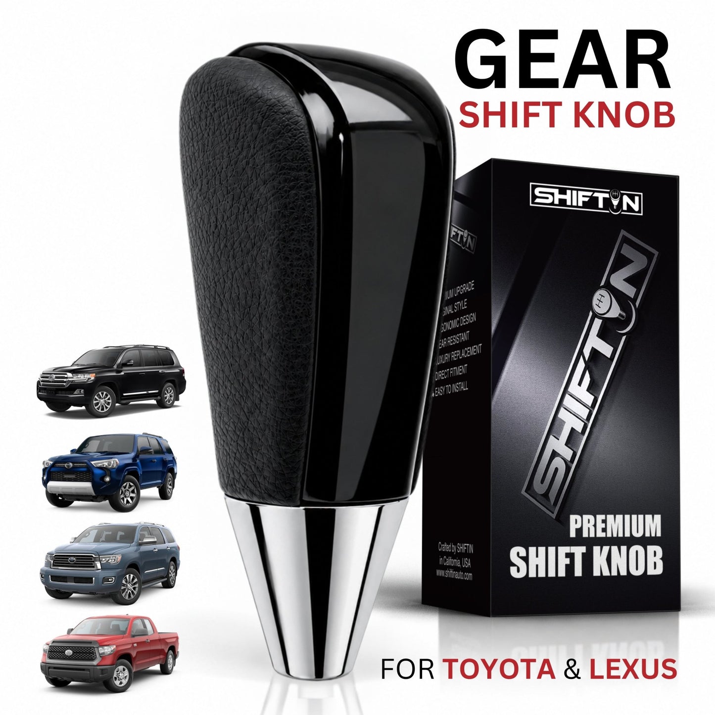 SHIFTIN Gear Shift Knob for Toyota Land Cruiser 4Runner Sequoia Tundra Highlander Off-Road 4x4 TRD - QB234