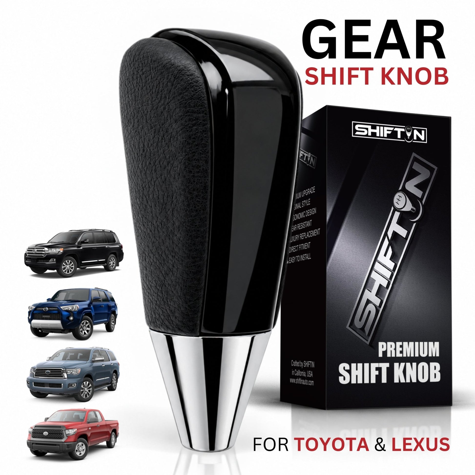 SHIFTIN Gear Shift Knob for Toyota Land Cruiser 4Runner Sequoia Tundra Highlander Off-Road 4x4 TRD - QB234