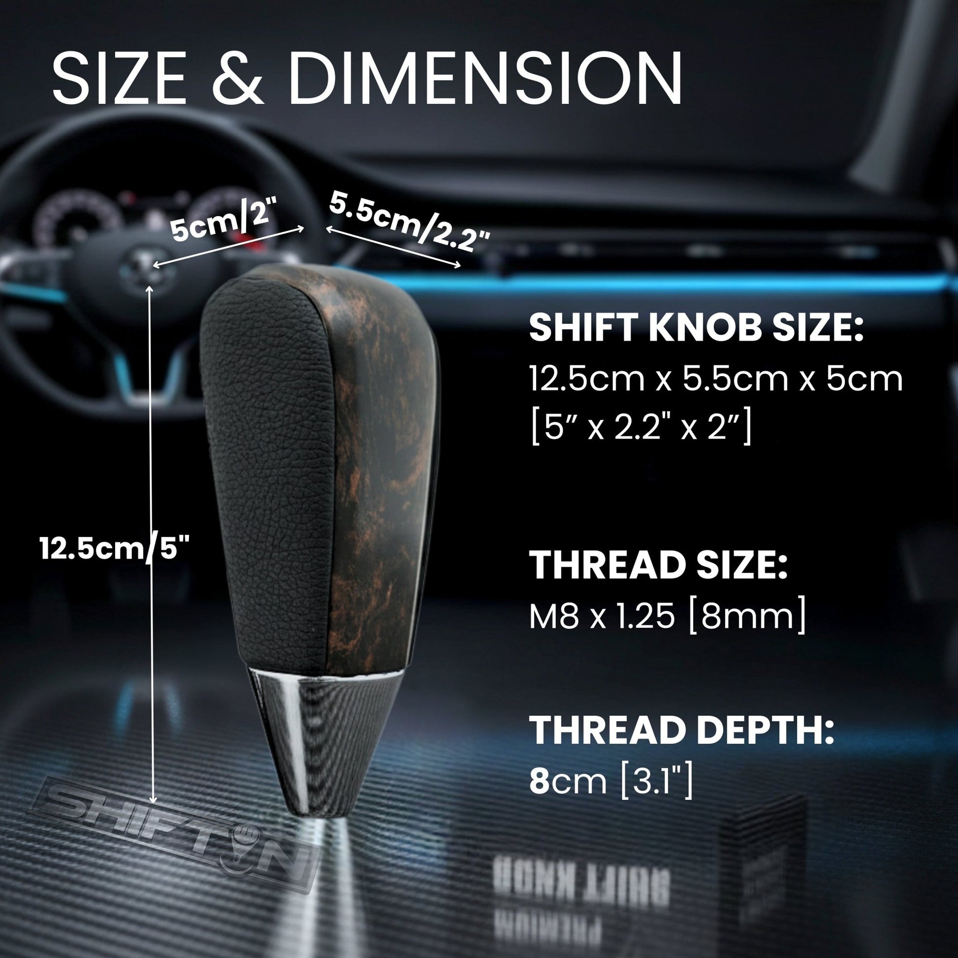 SHIFTIN Gear Shift Knob for Toyota Land Cruiser 4Runner Sequoia Tundra Highlander Off - Road 4x4 TRD - QBDK