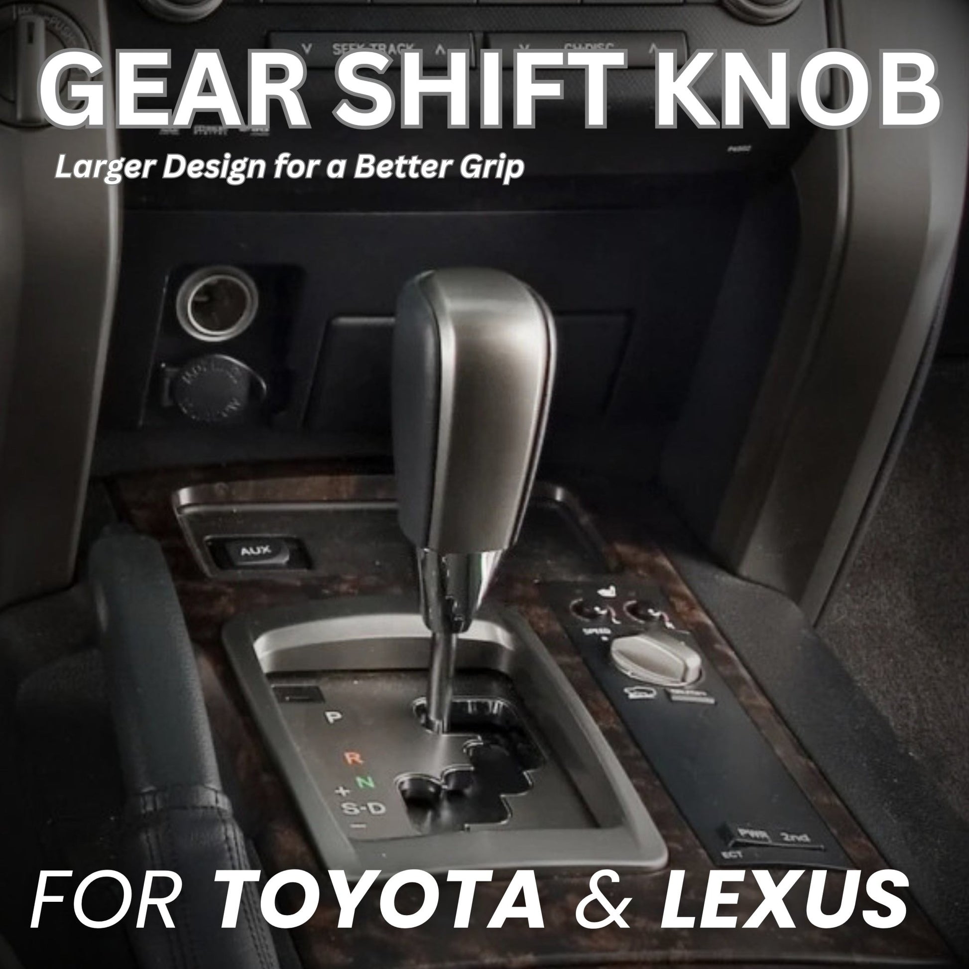 SHIFTIN-Gear-Shift-Knob-for-Toyota-Land-Cruiser-4Runner-Sequoia-Tundra-Highlander-Off-Road-4x4-TRD-Gray-Silver