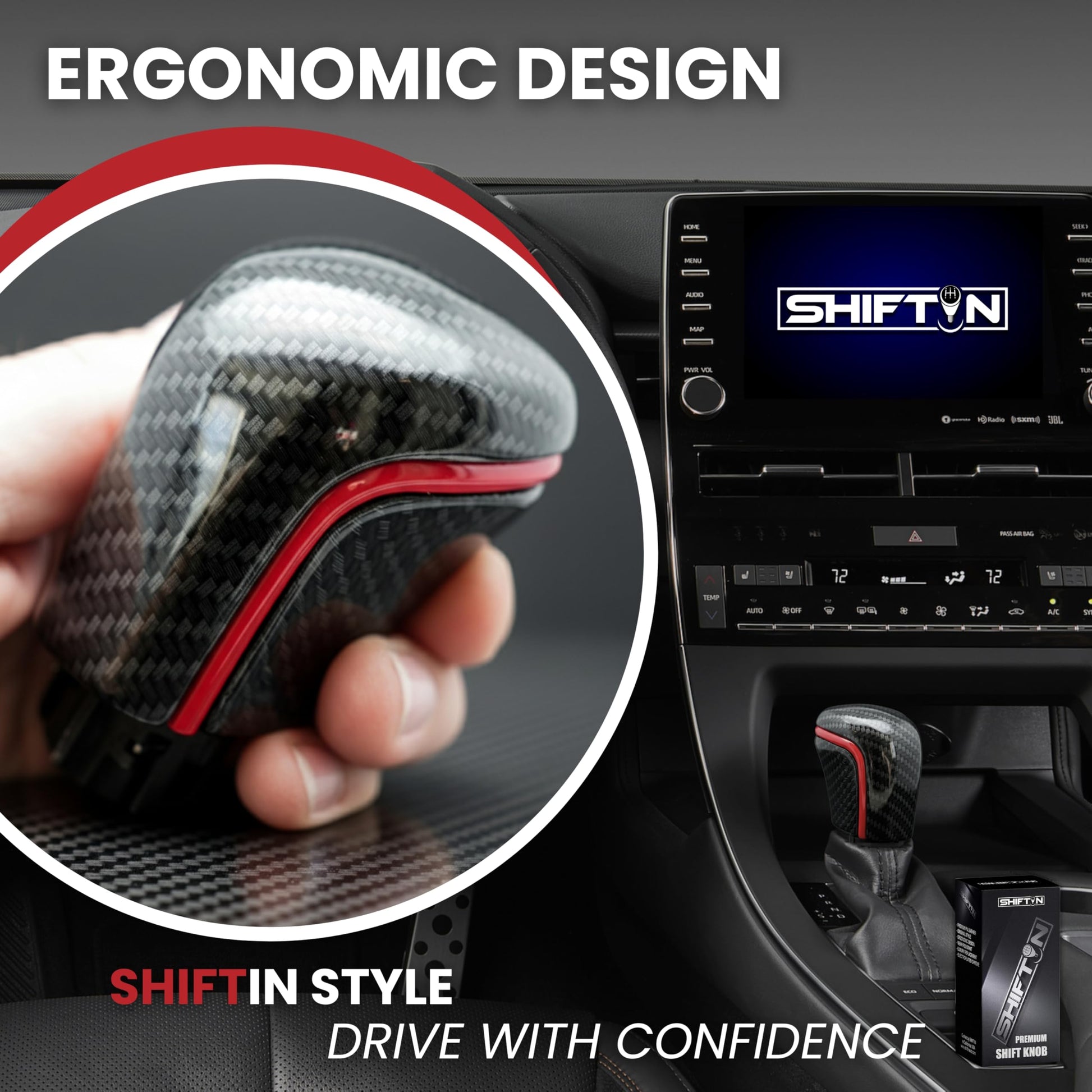 SHIFTIN Gear Shift Knob Gearbox Shifter for Toyota Camry (2018 - 2026) Corolla (2020 - 2026) Avalon (2019 - 2022) - NBXZ