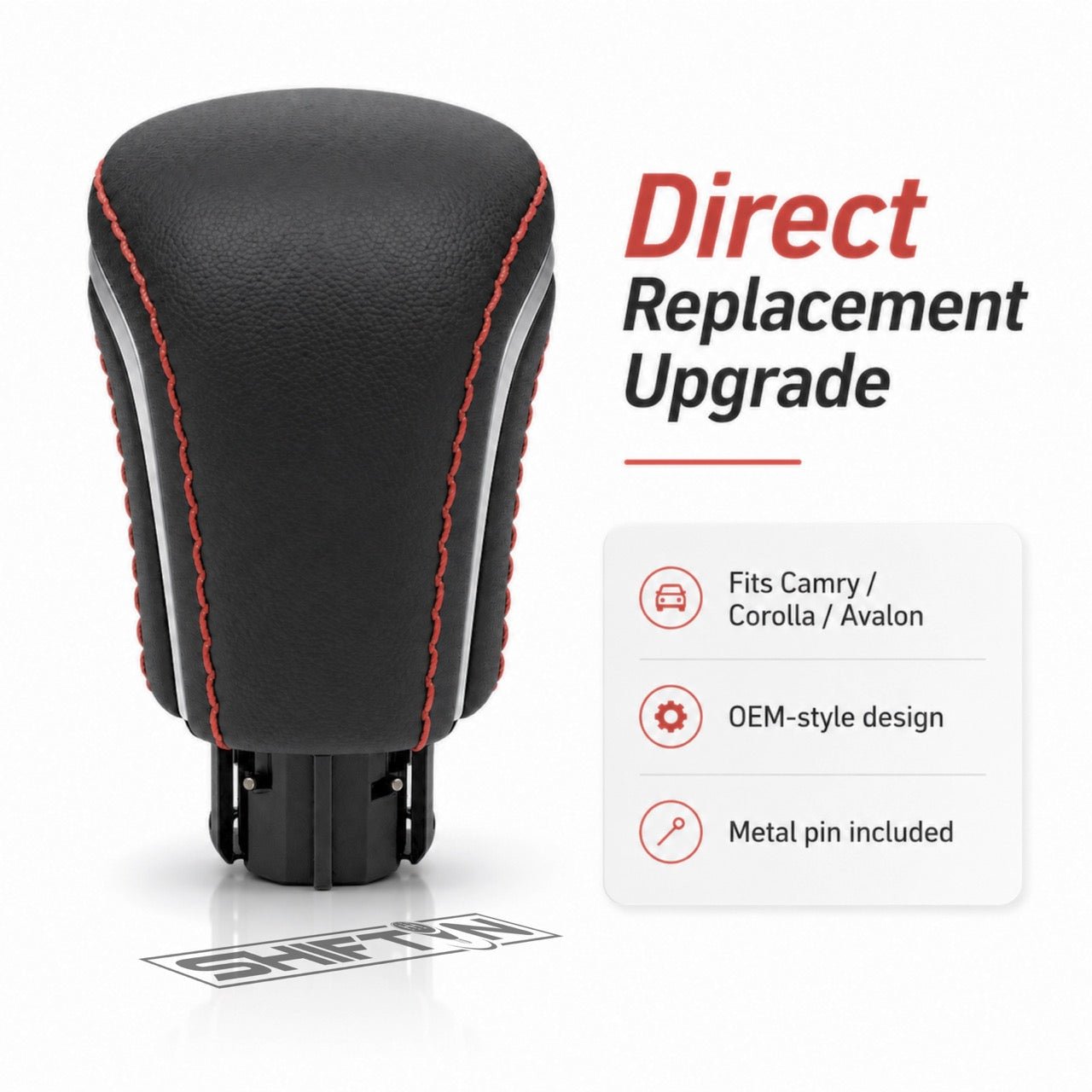 SHIFTIN Gear Shift Knob Gearbox Shifter for Toyota Camry (2018-2026) Corolla (2020-2026) Avalon (2019-2022) - NBxxLT