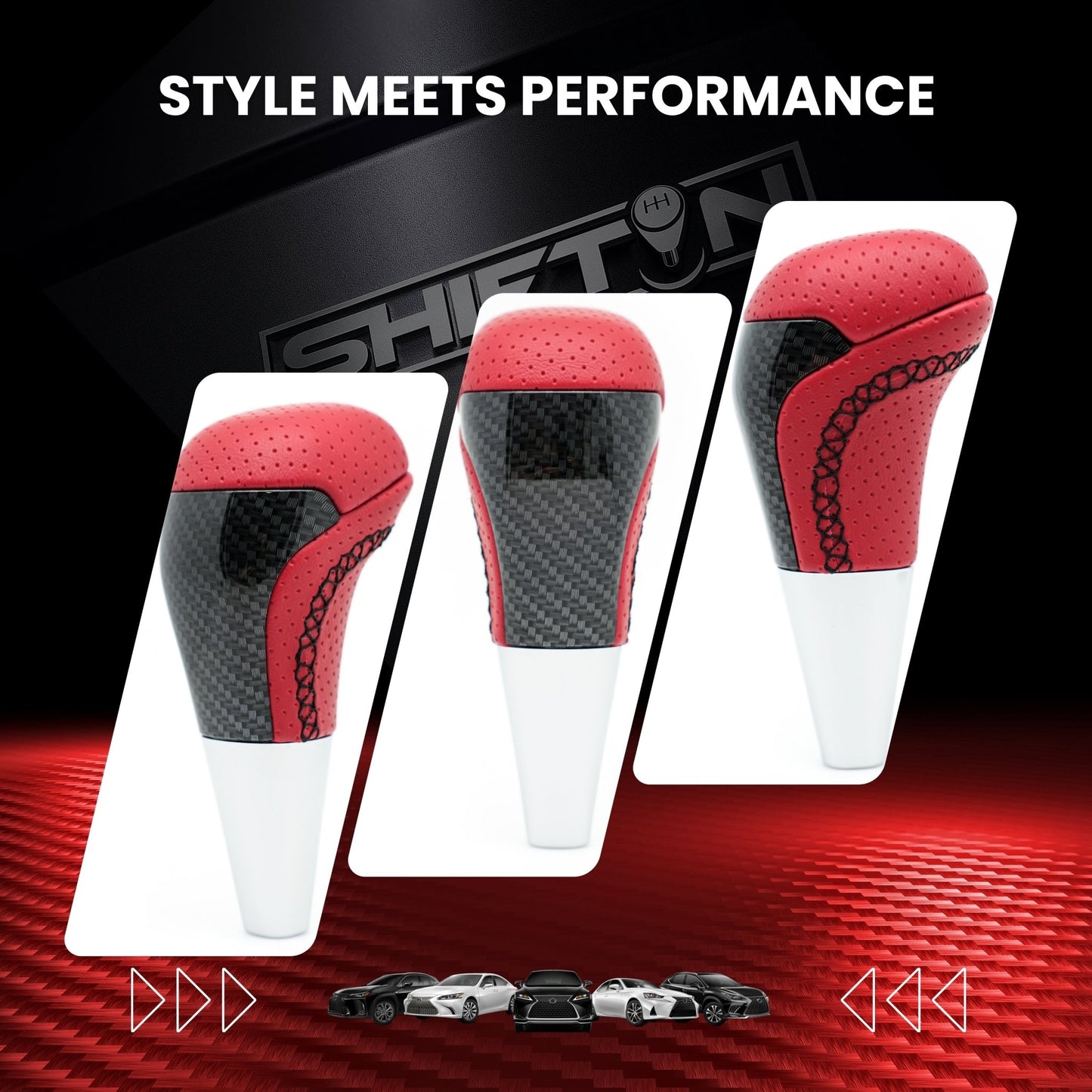 SHIFTIN Large Aftermarket Replacement Gear Shift Knob fit for Toyota Land Cruiser Tundra 4Runner Fortuner and Lexus LX 570 470 RX LS - LRxZp