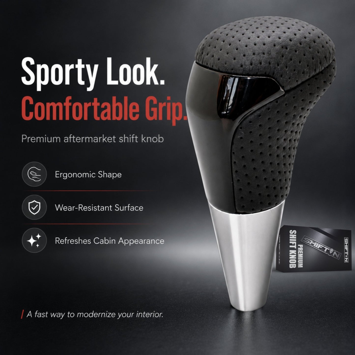SHIFTIN-Car-Gear-Shift-Knob-Gearbox-Shifter-Head-for-Toyota-Land-Cruiser-FJ-4Runner-Sequoia-Tundra-Tacoma-Highlander-Fortuner-Hilux-Rav4-Prius-C-Lexus-LX-SUVs-Black-Leather-Piano