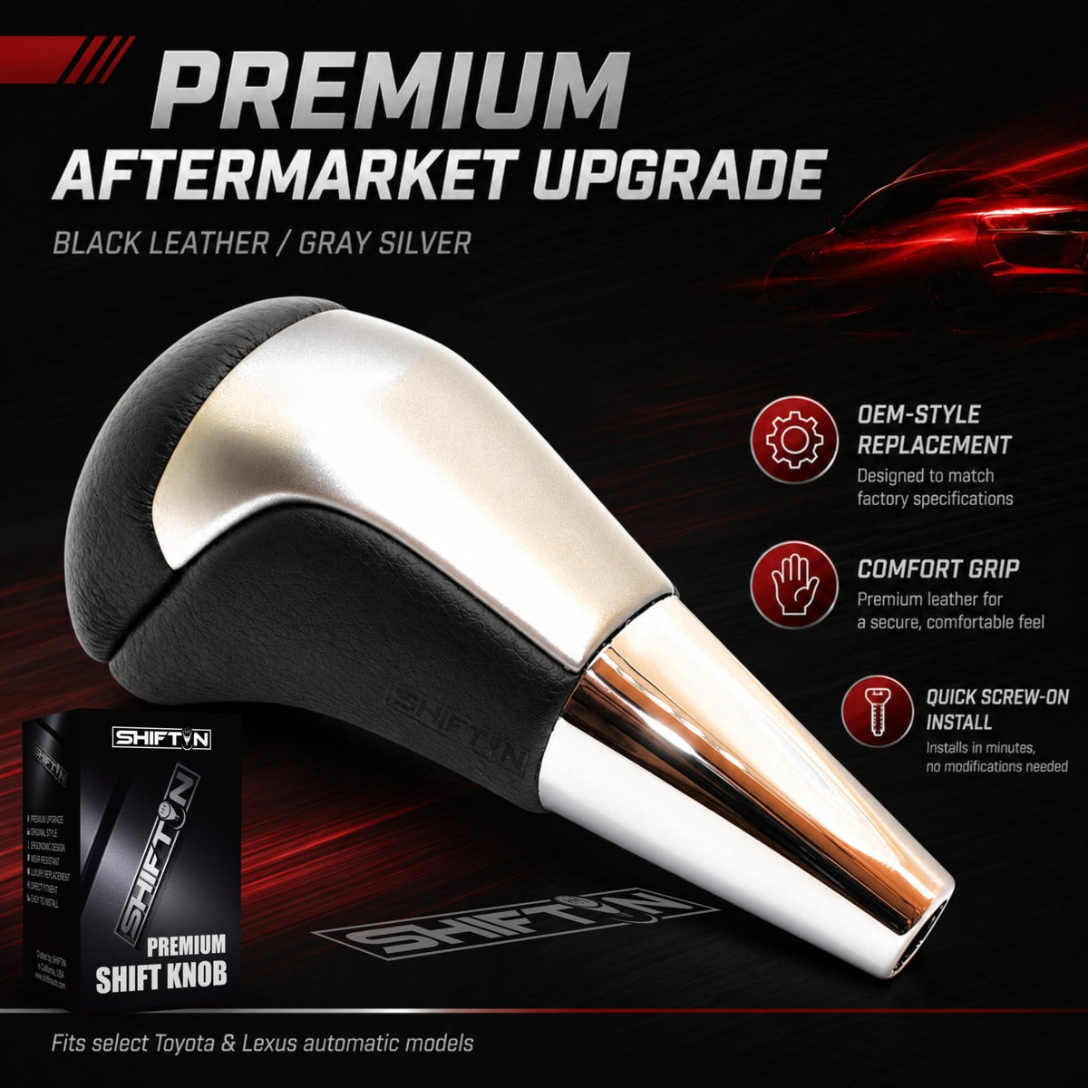 SHIFTIN Gear Shift Knob Head for Toyota Land Cruiser 4Runner Sequoia Tundra Tacoma Highlander Fortuner Hilux Rav-4 & Lexus SUVs - LCZZp
